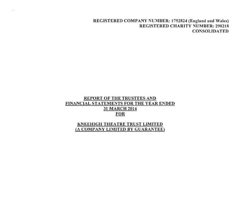 A cover page of the annual financial statement for the year ended 31 march 2004 for norwich theatre trust limited, a company limited by guarantee.