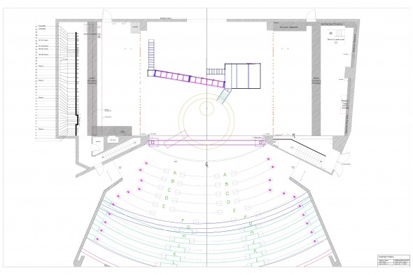 Tristan & Yseult - Technical Plans Of The Alley Theatre, Houston - This 